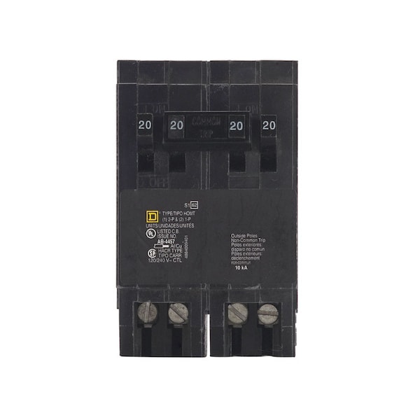 Square D HomeLine 20 amps Tandem 2-Pole Circuit Breaker